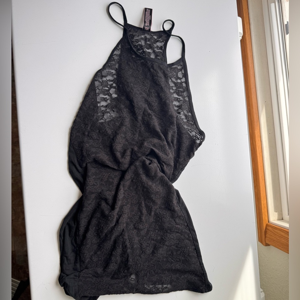 Victoria's Secret Black Lace Slip